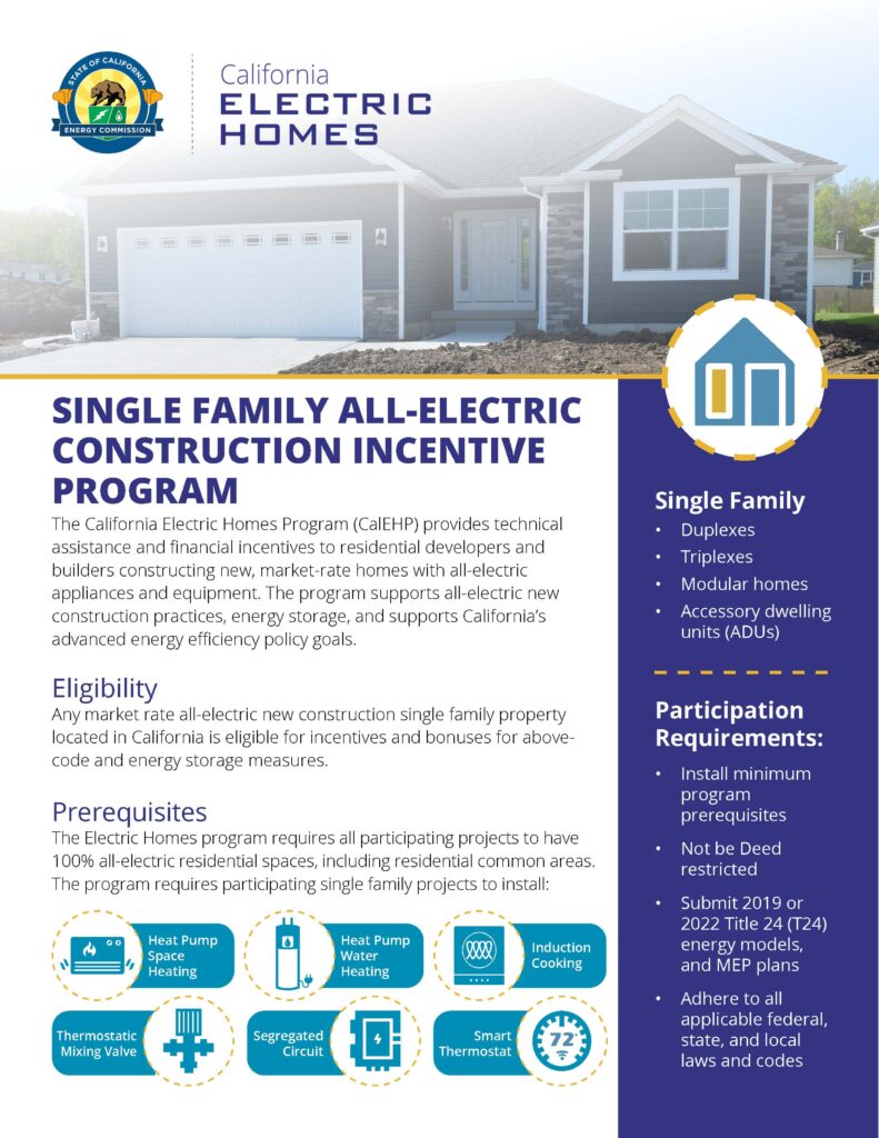 single family incentive fact sheet cover page